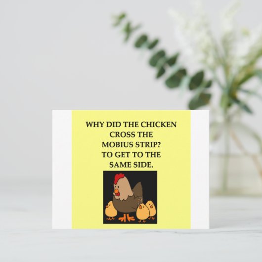 wiskunde grap briefkaart (Staand voorkant)