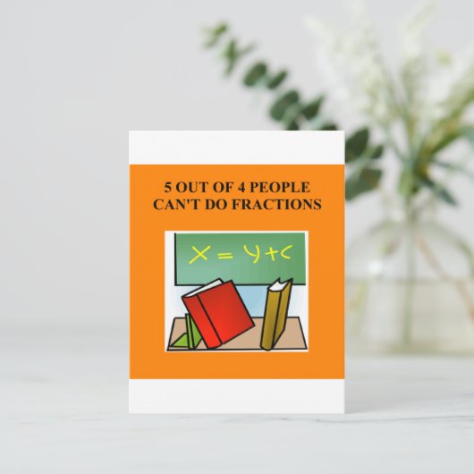 wiskunde grap briefkaart (Staand voorkant)