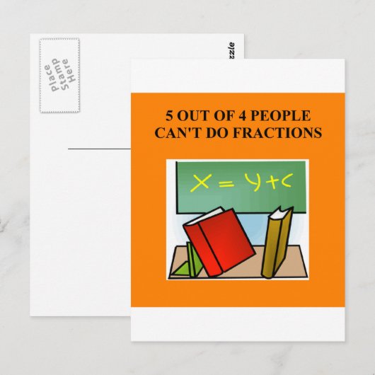 wiskunde grap briefkaart (Voorkant / Achterkant)