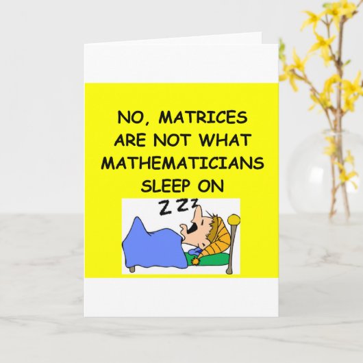 wiskunde grap kaart (Gele Bloem)