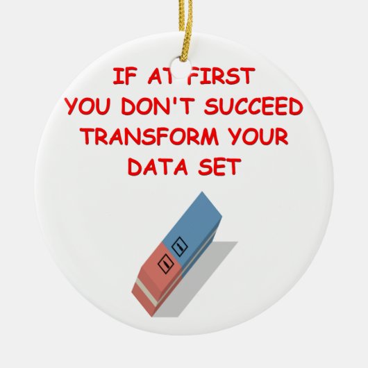 wiskunde grap keramisch ornament (Voorkant)