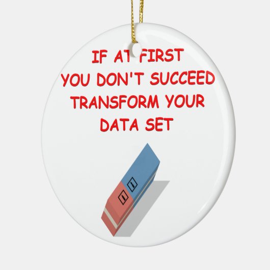 wiskunde grap keramisch ornament (Links)