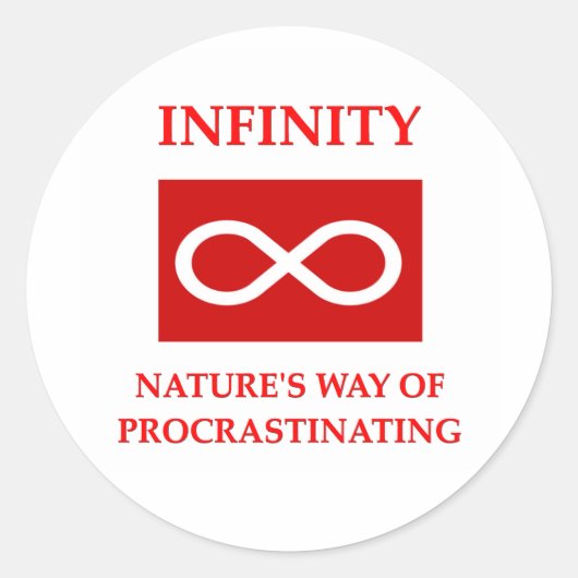 wiskunde grap ronde sticker (Voorkant)