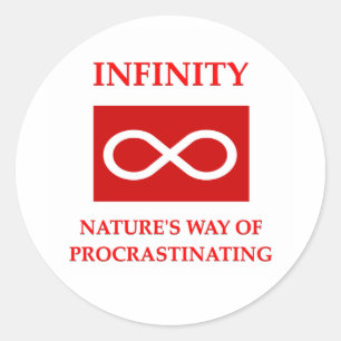 wiskunde grap ronde sticker