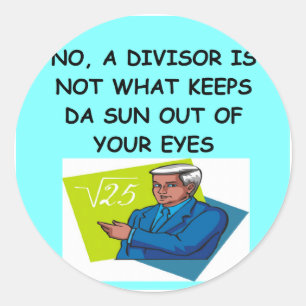 wiskunde grap ronde sticker
