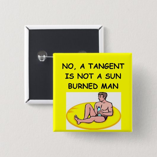 wiskunde grap vierkante button 5,1 cm (Voorkant /achterkant)