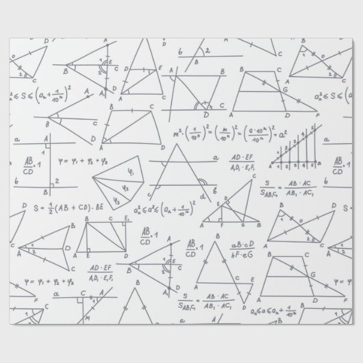 Wiskunde Graphs Pattern Teachers Cadeaupapier (Vlak)