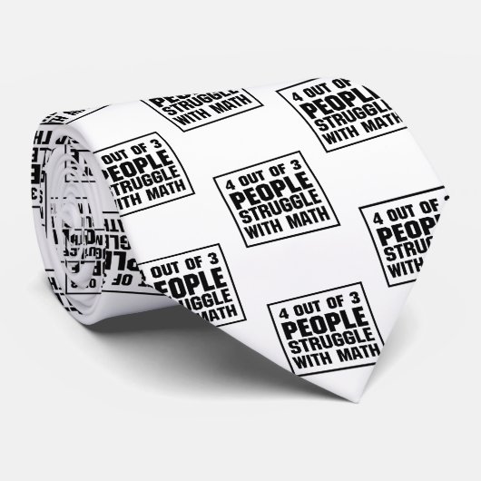 Wiskunde grappig stropdas (Opgerold)