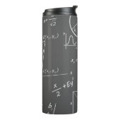 Wiskunde grijs schoolbord thermosbeker (Gedraaid links)