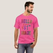 Wiskunde Hallo 9th Grade Square Root 81 Stud Teach T-shirt (Voorkant volledig)
