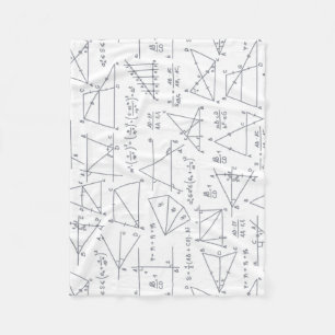 Wiskunde handgeschreven berekeningen Illustraties Fleece Deken