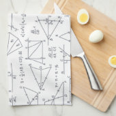 Wiskunde handgeschreven berekeningen Illustraties Theedoek (Quarter Fold)