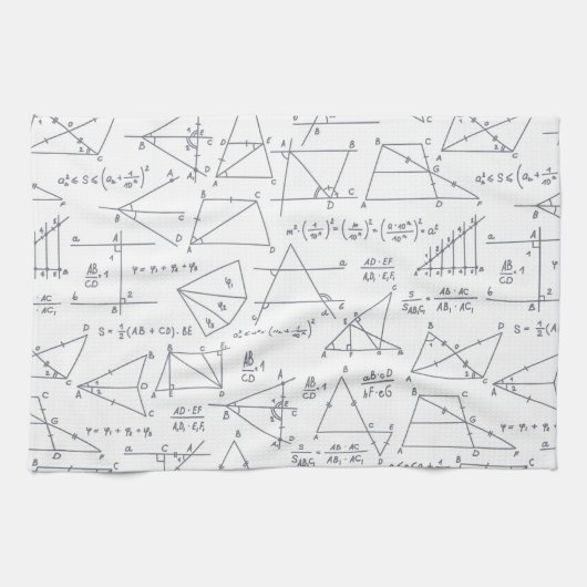 Wiskunde handgeschreven berekeningen Illustraties Theedoek (Horizontaal)