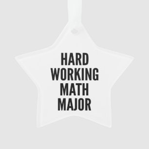Wiskunde hard werken ornament