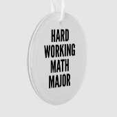 Wiskunde hard werken ornament (voorkant)