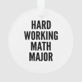 Wiskunde hard werken ornament (achterkant)