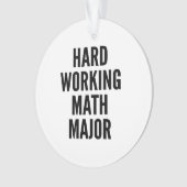 Wiskunde hard werken ornament (voorkant)