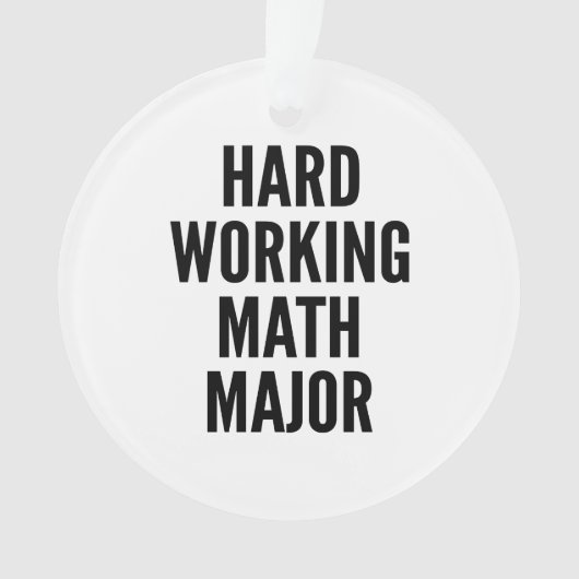 Wiskunde hard werken ornament (voorkant)