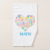 Wiskunde hart bad handdoek (Handdoek)