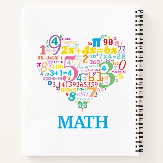 Wiskunde hart notitieboek (Achterkant)