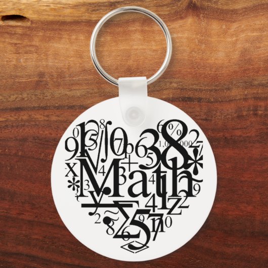 Wiskunde hart sleutelhanger (Voorkant)