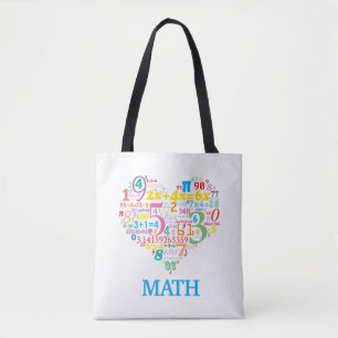 Wiskunde hart tote bag
