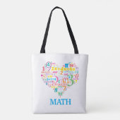 Wiskunde hart tote bag (Achterkant)