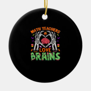 Wiskunde Hersenhart Skelet Hand Zombie Halloween Keramisch Ornament