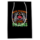 Wiskunde Hersenhart Skelet Hand Zombie Halloween Medium Cadeauzakje (Voorkant)