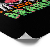 Wiskunde Hersenhart Skelet Hand Zombie Halloween Poster (Hoek)
