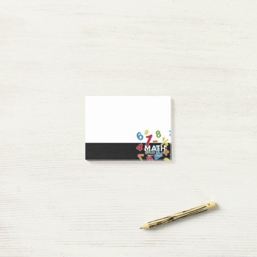 Wiskunde het enige onderwerp dat leuk citaat telt post-it® notes (Op bureau)