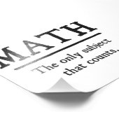 Wiskunde het enige onderwerp dat telt foto afdruk (Hoek)