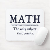 Wiskunde het enige onderwerp dat telt muismat (Met muis)