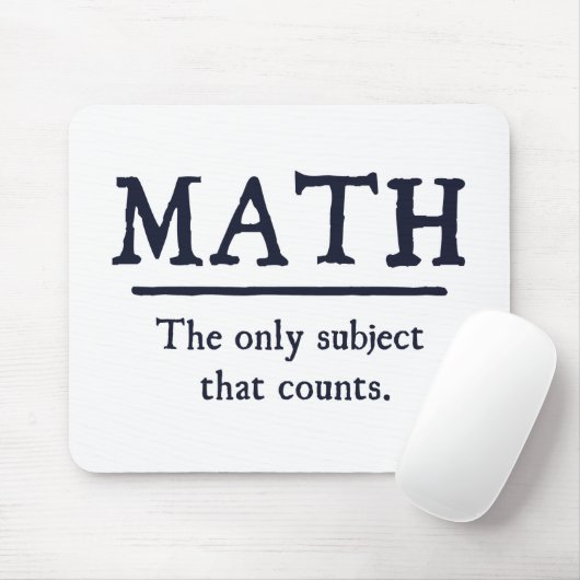Wiskunde het enige onderwerp dat telt muismat (Met muis)
