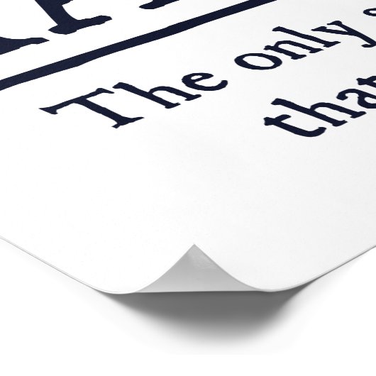 Wiskunde het enige onderwerp dat telt poster (Hoek)