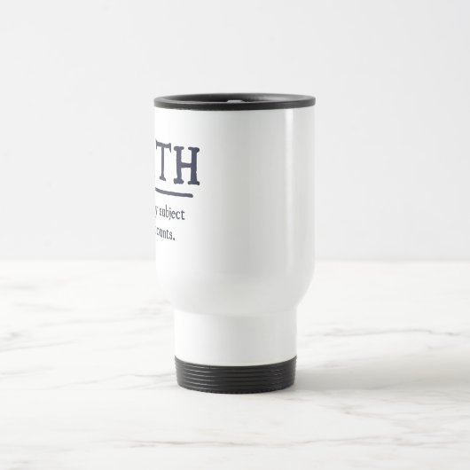 Wiskunde het enige onderwerp dat telt reisbeker (Center)