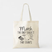 Wiskunde het enige onderwerp dat telt tote bag (Achterkant)