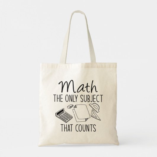 Wiskunde het enige onderwerp dat telt tote bag (Achterkant)
