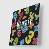 Wiskunde. Het enige onderwerp dat telt Vierkante Klok (Hoek)