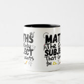Wiskunde het enige onderwerp dat tweetone koffie t tweekleurige koffiemok (Center)