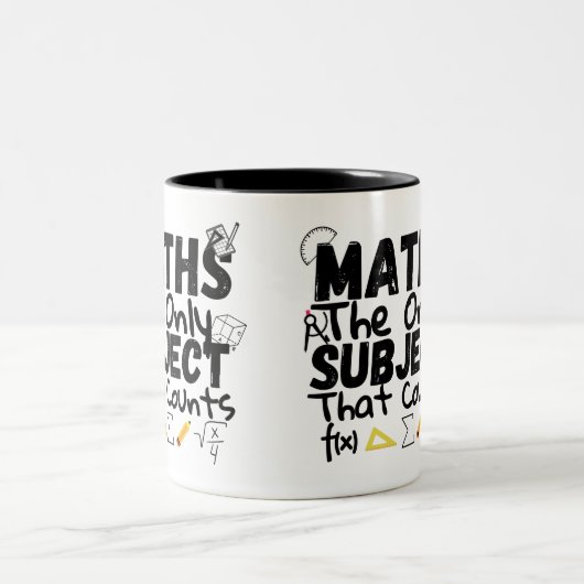 Wiskunde het enige onderwerp dat tweetone koffie t tweekleurige koffiemok (Center)