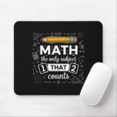 Wiskunde het enige vak dat telt Funny Math Teach Muismat (Met muis)