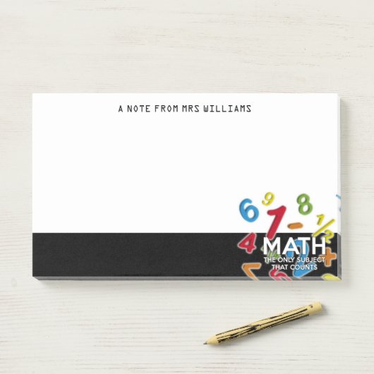 Wiskunde Het Enige Vak Dat Telt Post-it® Notes (Op bureau)