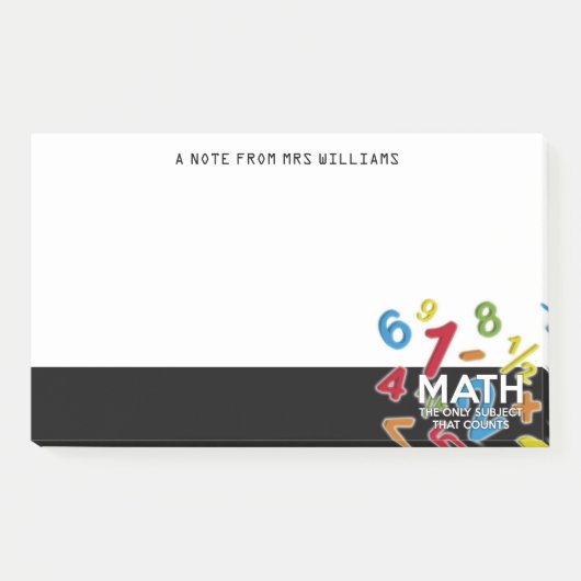 Wiskunde Het Enige Vak Dat Telt Post-it® Notes (Voorkant)