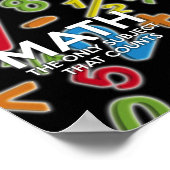 Wiskunde. Het enige vak dat telt Poster (Hoek)