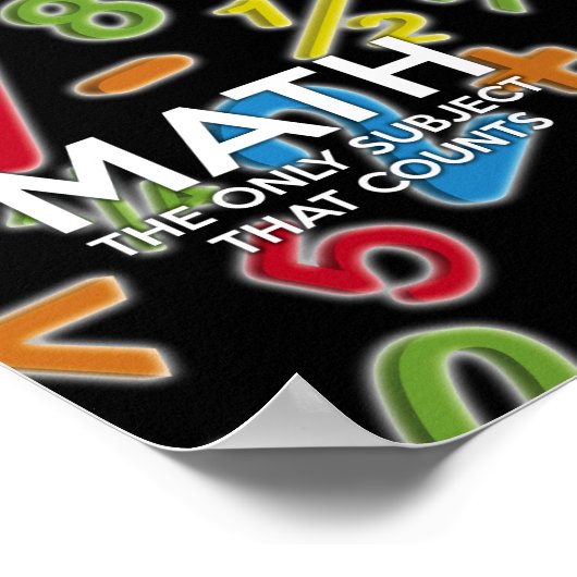 Wiskunde. Het enige vak dat telt Poster (Hoek)