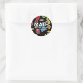 Wiskunde. Het enige vak dat telt Ronde Sticker (Tas)