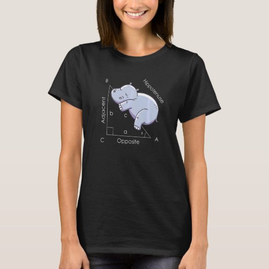 Wiskunde Hippotenuse T-shirt (Voorkant)