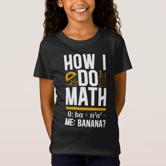 Wiskunde Hoe ik Wiskunde Q Ba X N2 A2 I Banana Tea T-shirt (Voorkant)