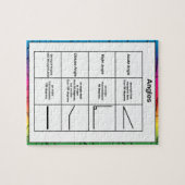 Wiskunde Hoeken Geometrie Regenboogachtergrond Legpuzzel (Horizontaal)